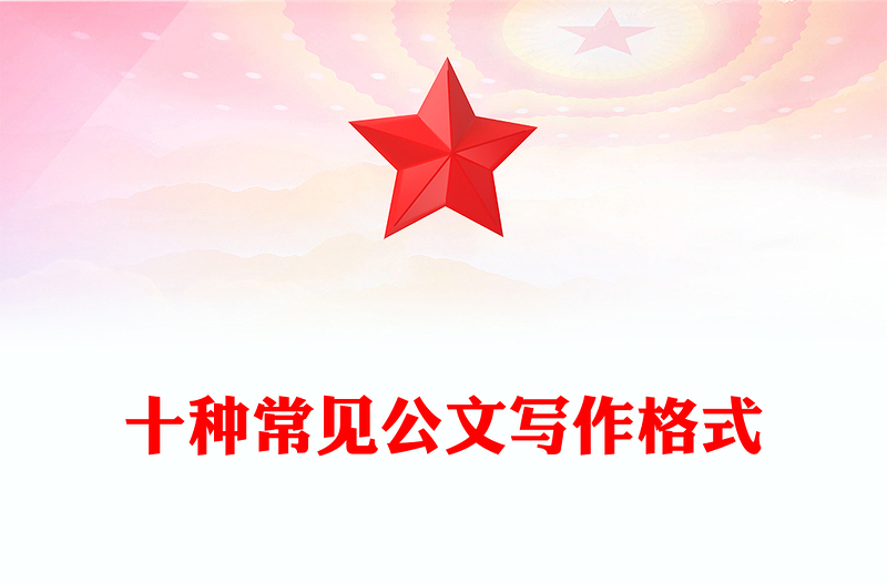 十种常见公文写作格式