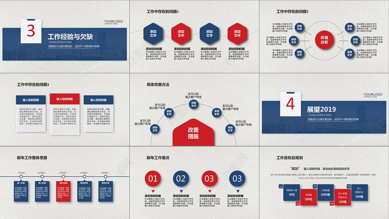 2018企业年终报告总结工作计划ppt