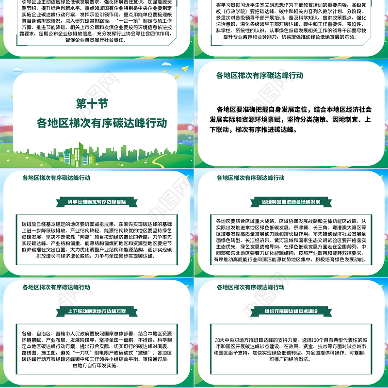 2030年前碳达峰行动方案PPT推动能源消费革命引领经济社会发展绿色低碳环保党课课件