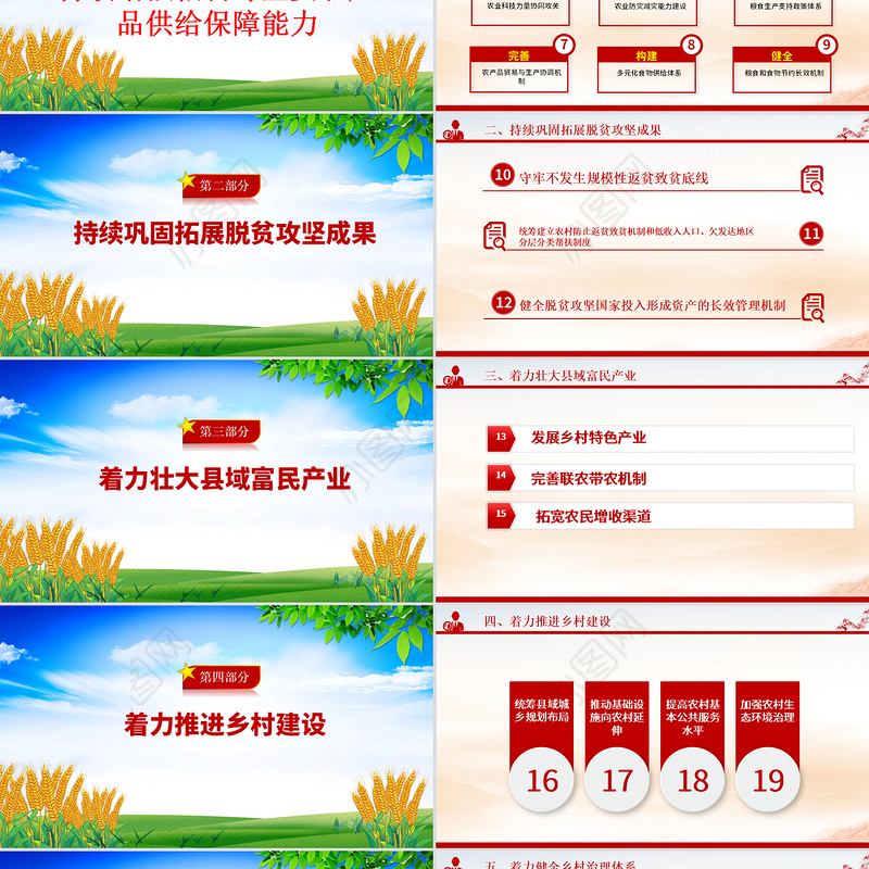 2025年三农工作这么干PPT绿色清新中央一号文件要点速览
