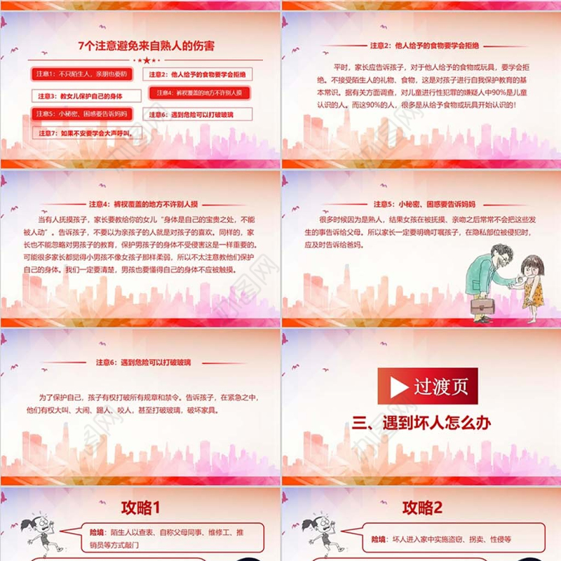 原创女孩防性侵自我保护PPT-版权可商用