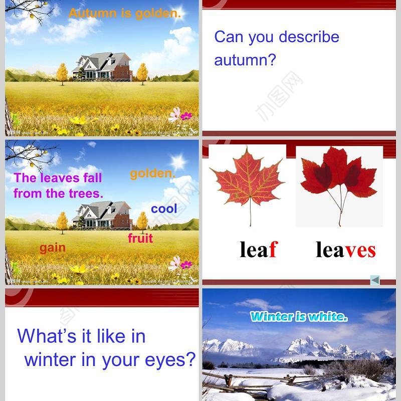  My favourite season is spring 英语课件PPT模板