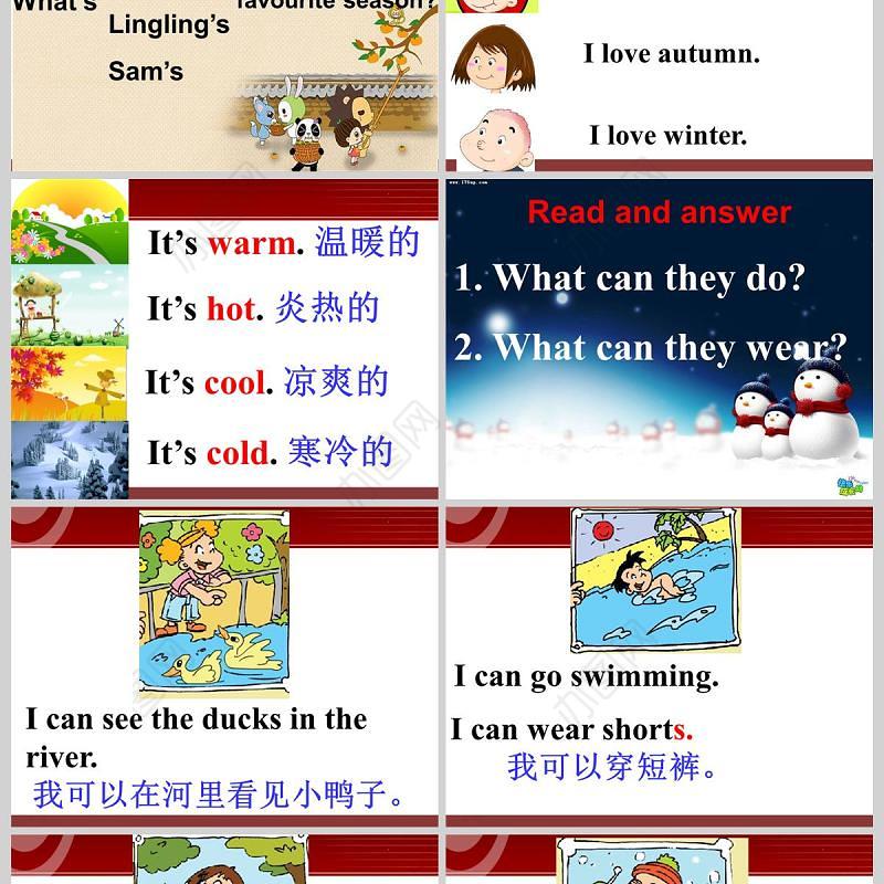  My favourite season is spring 英语课件PPT模板