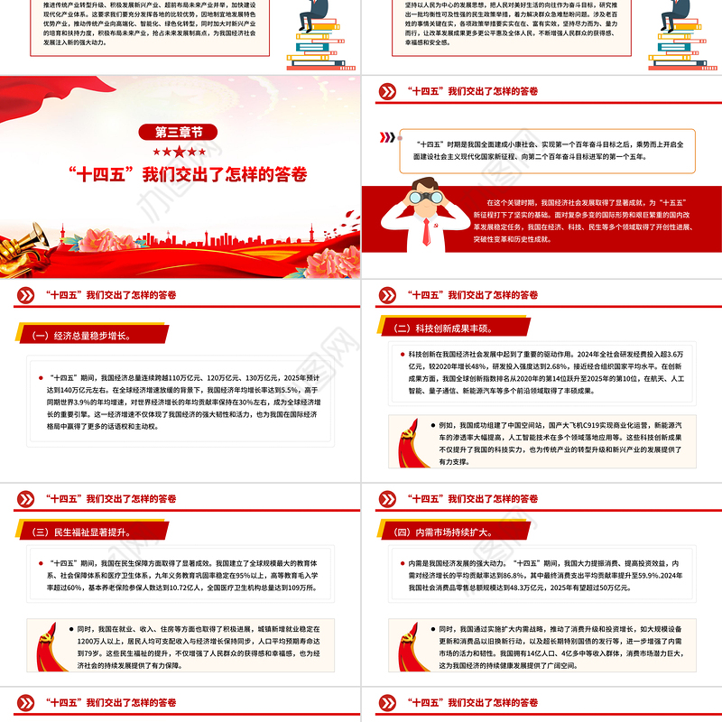 精美时尚深学细悟全会精神凝聚奋进“十五五”新征程磅礴力量PPT党课