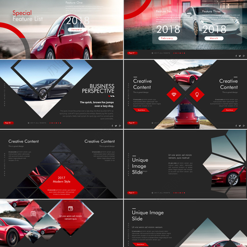 2018全新高端新能源汽车特斯拉tesla商业计划书PPT