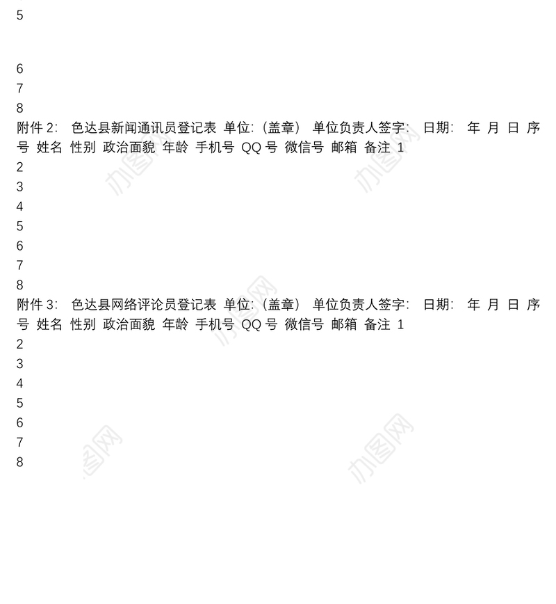 关于上报新闻通讯员、网络评论员、理论宣讲员队伍名单的通知