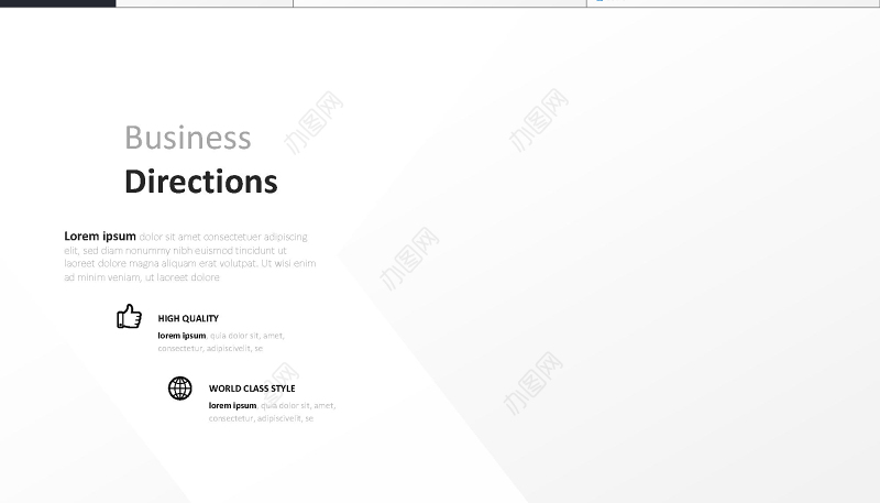 欧美风蓝色个性创意公司策划宣传ppt模板