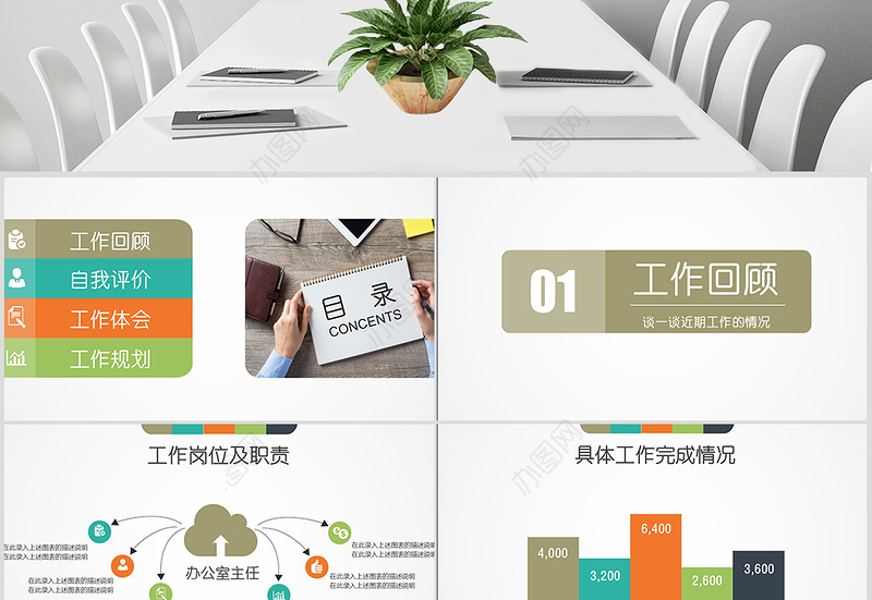 财务工作述职报告范文ppt模板幻灯片