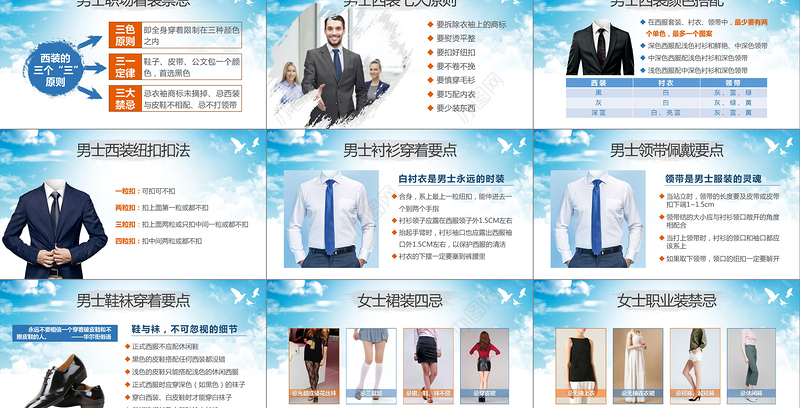 2019高端大气商务礼仪职业形象PPT模板