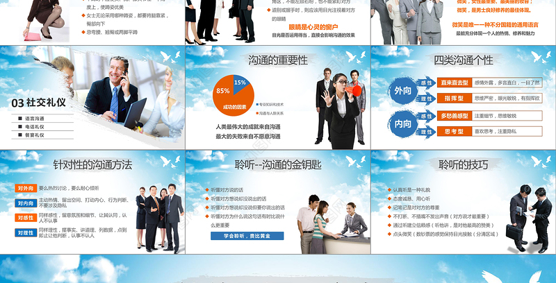 2019高端大气商务礼仪职业形象PPT模板