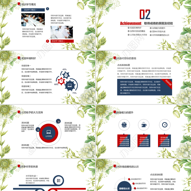 创意个性述职报告工作总结工作计划工作报告商务报告营销报告