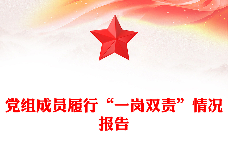 党组成员履行“一岗双责”情况报告
