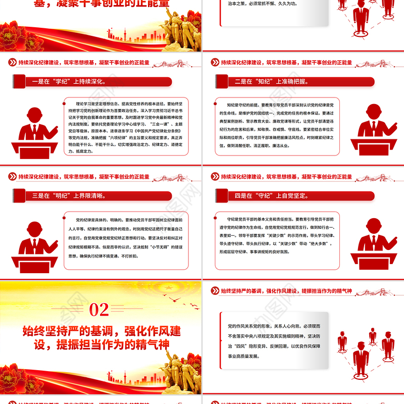 2025深化纪律建设强化责任担当PPT第三季度党风廉政党课课件