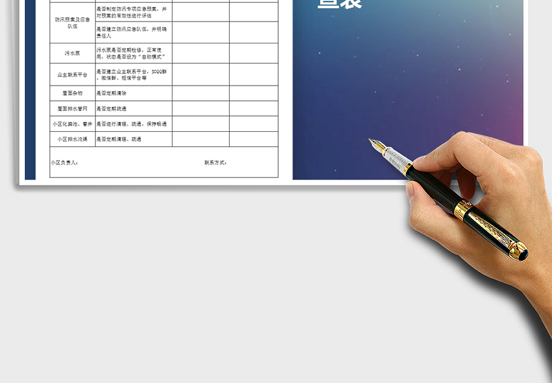 2022年物业小区防汛工作自查表