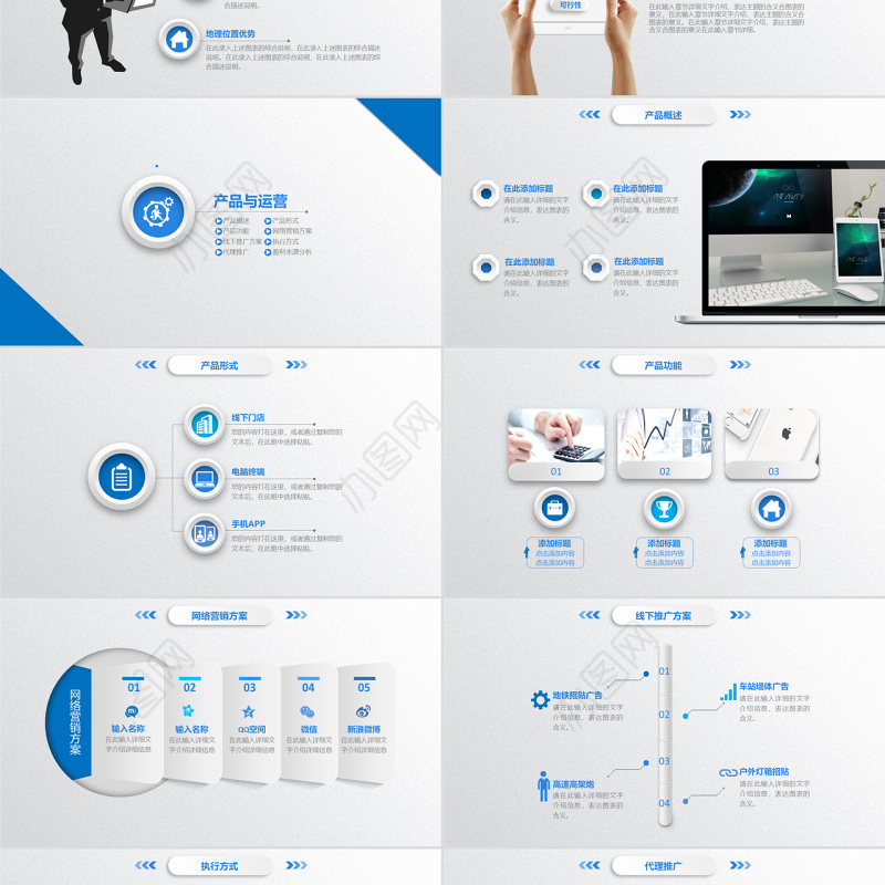 商业商务创业策划书计划书PPT模板