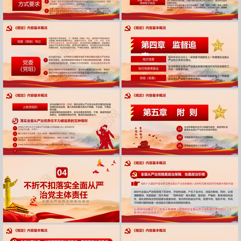  落实全面从严治党主体责任规定PPT模板