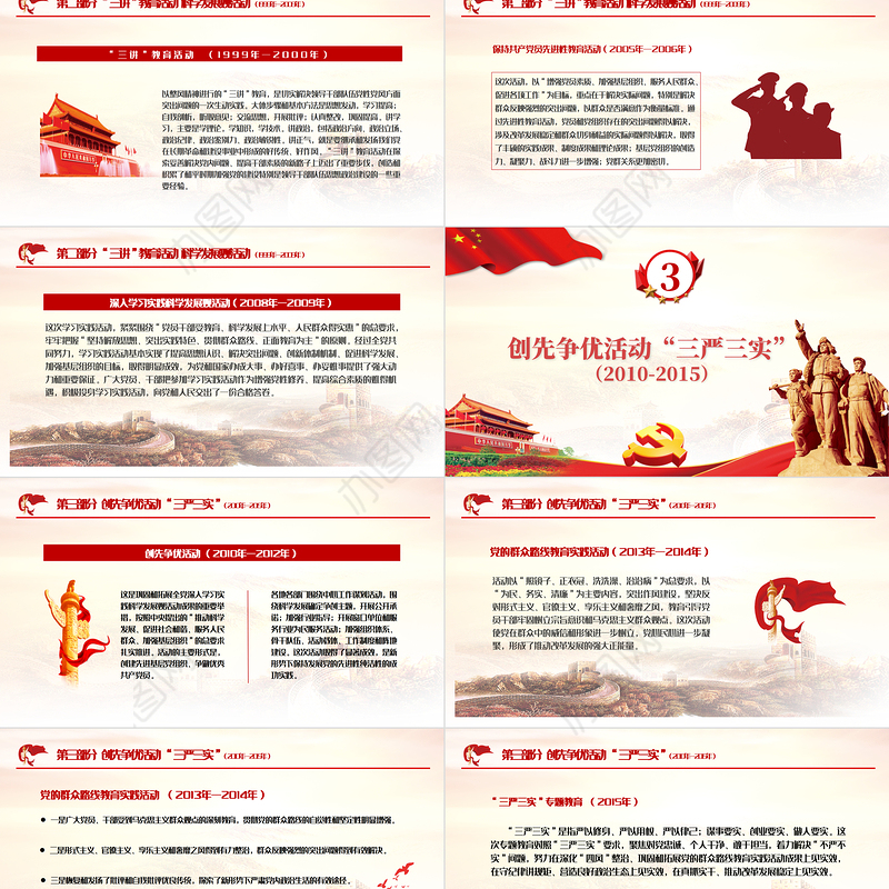 2021百年党史中的党内思想教育PPT中国共产党建党一百周年系列党课