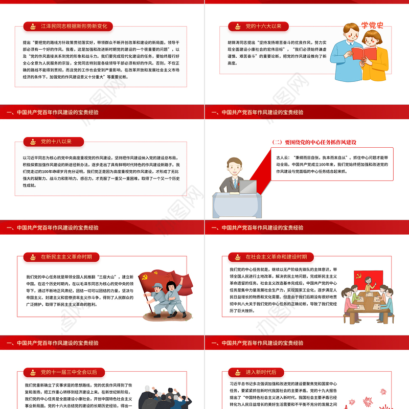 2021中国共产党百年作风建设宝贵经验与新时代作风建设重要贡献PPT红色党员干部党风廉政建设党课课件下载