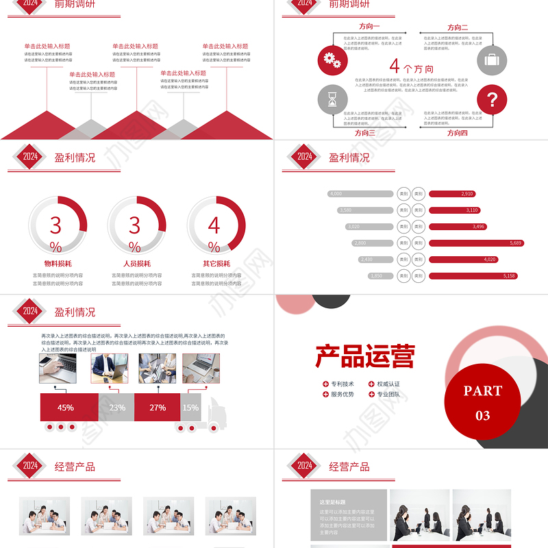 企业公司介绍PPT红色简约企业宣传模板