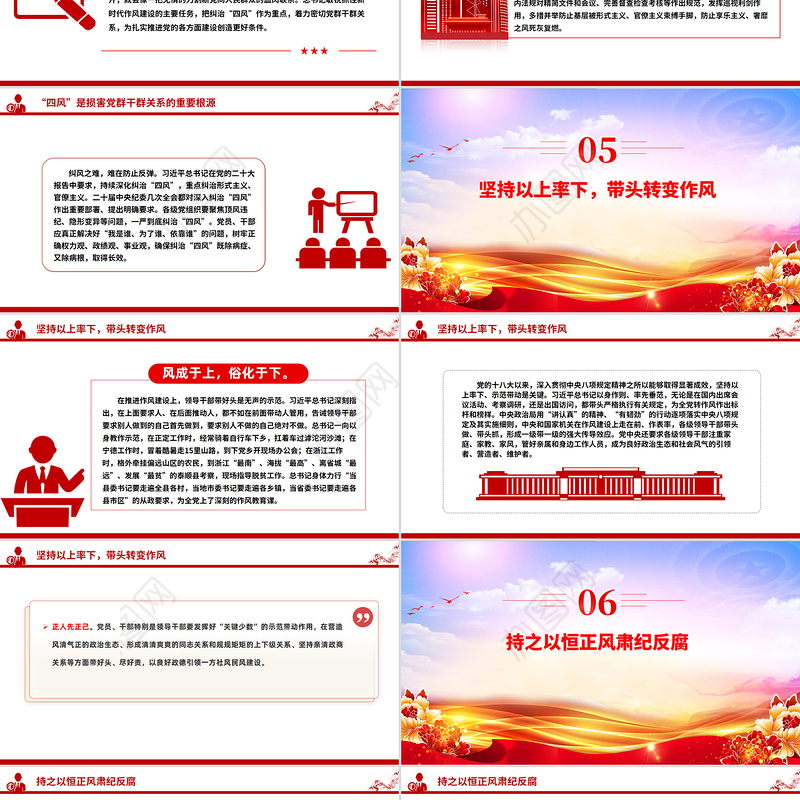 党政风以永远在路上的恒心韧劲抓好党的作风建设PPT微党课