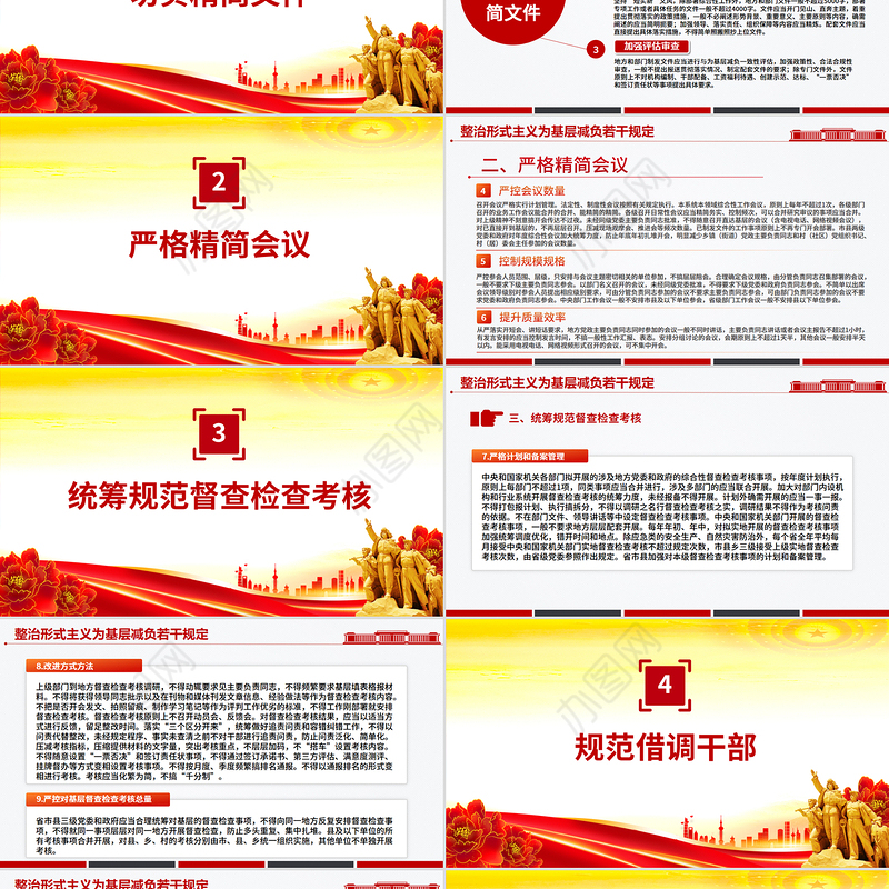 整治形式主义为基层减负若干规定PPT课件