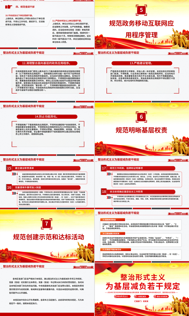 整治形式主义为基层减负若干规定PPT课件