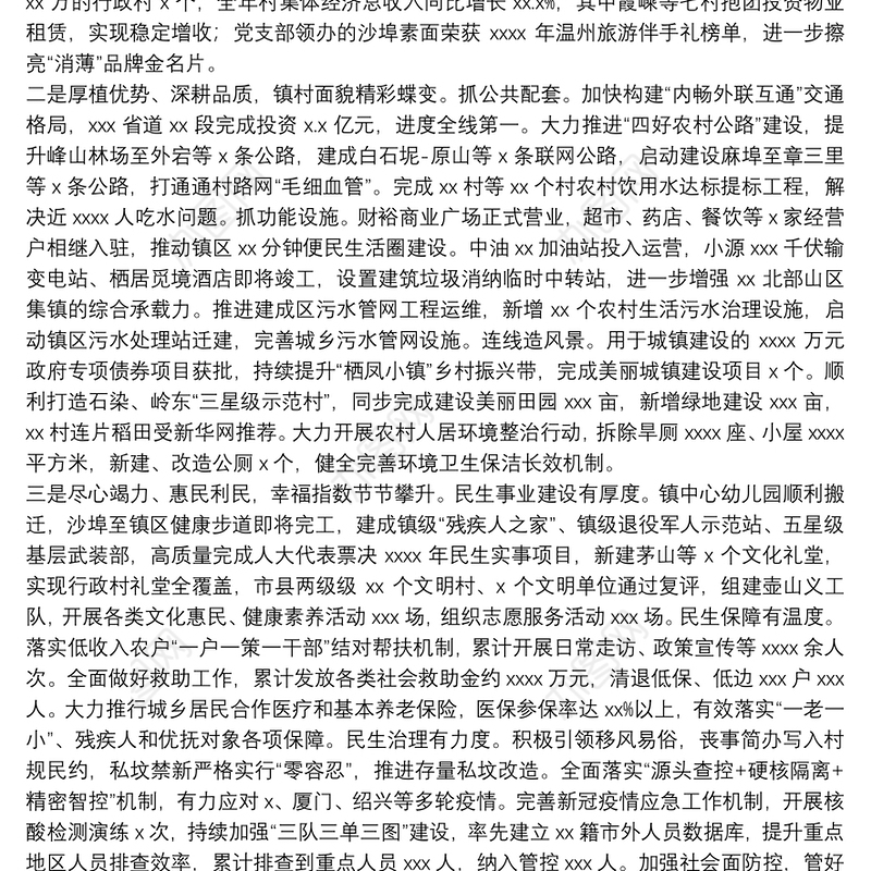 乡镇年度工作总结及2022年农旅融合发展工作思路