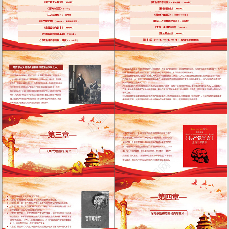 纪念马克思主义真理力量PPT模板