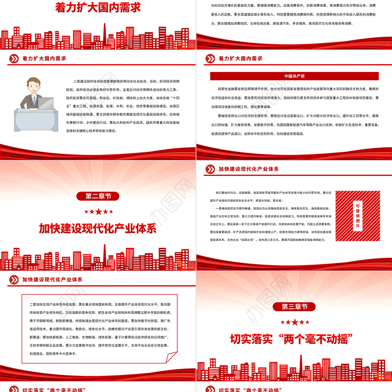 2023当前经济工作的几个重大问题PPT大气精美风党员干部学习教育专题党课课件