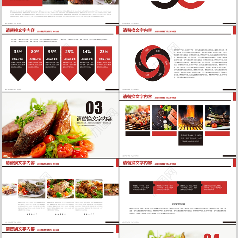 美食餐饮营销烧烤牛排西餐厅餐饮连锁ppt
