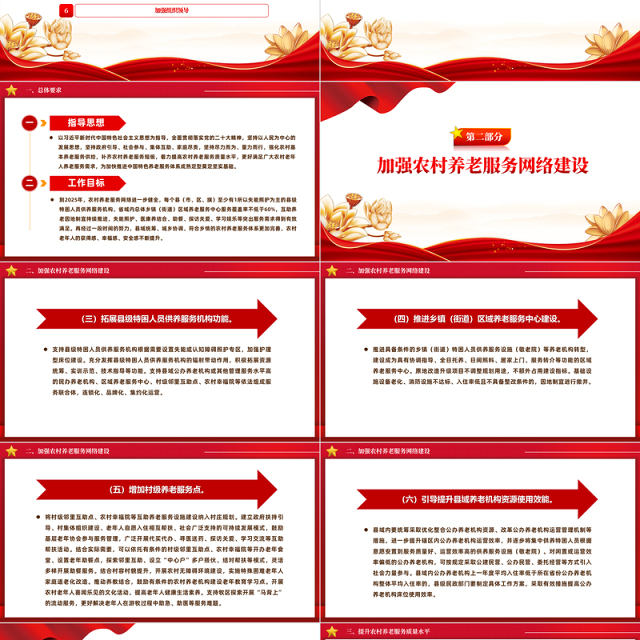 大气简洁《关于加快发展农村养老服务的指导意见》全文PPT课件
