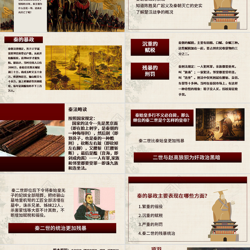 七年级历史第十一课课件伐无道诛暴秦PPT模板