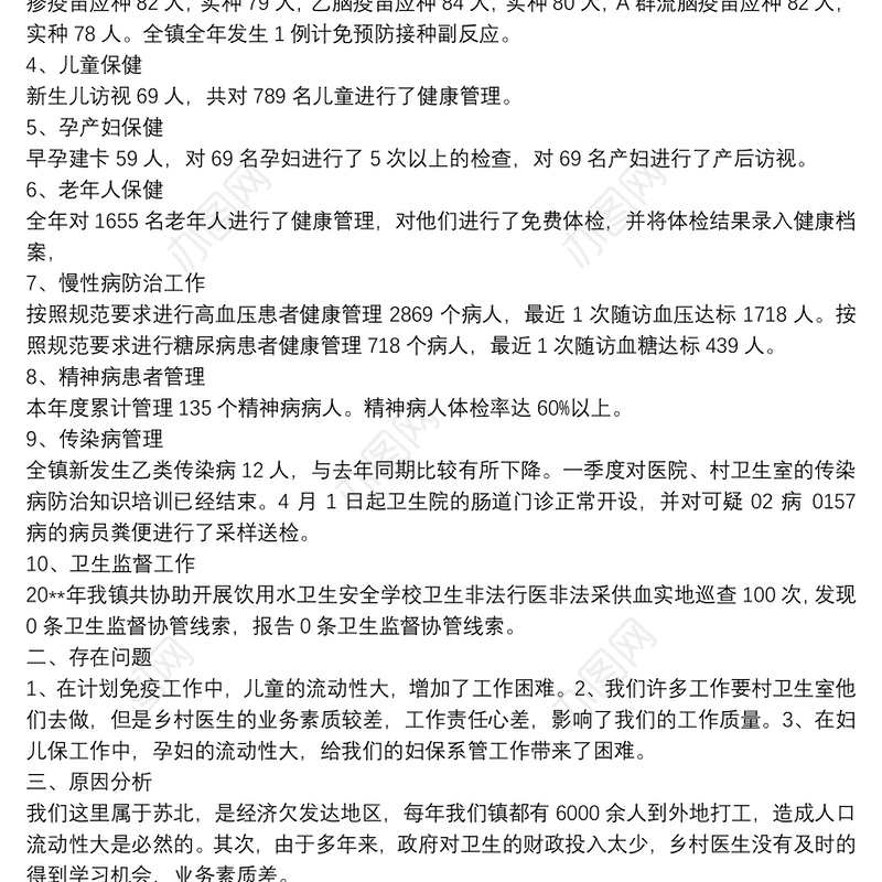 卫生院基本公共卫生服务项目工作半年工作总结