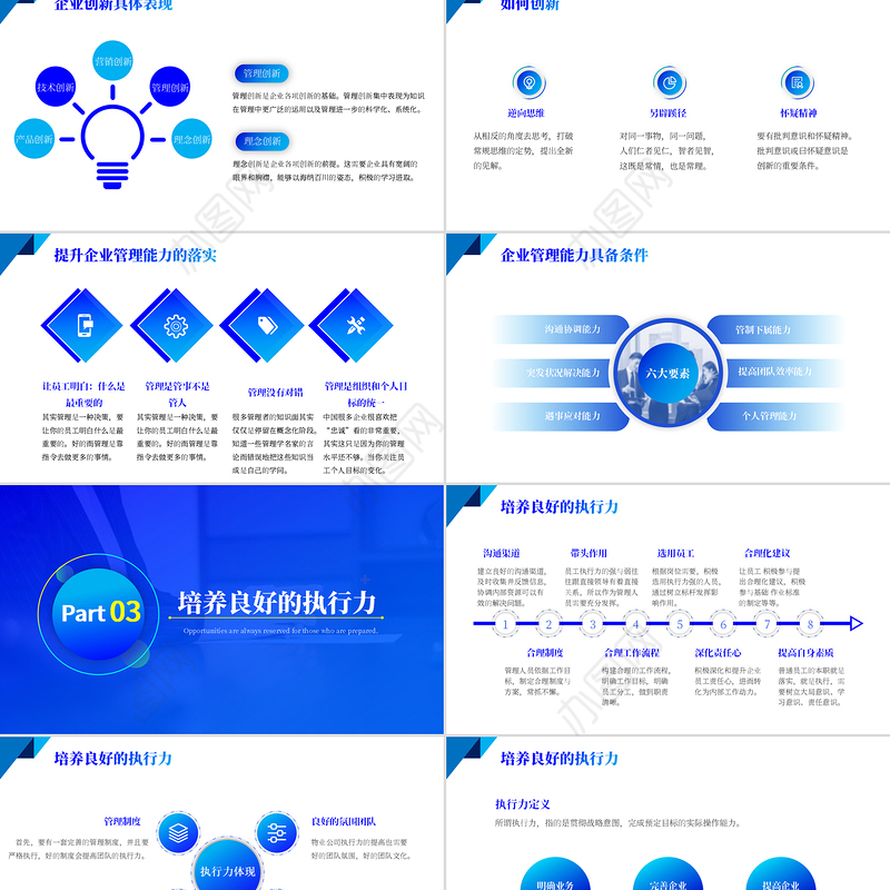 2020年蓝色简洁商务培训PPT如何提升企业管理能力