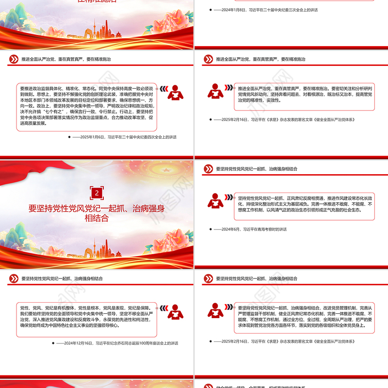 提高管党治党的精准性实效性PPT精美简洁总书记重要论述课件