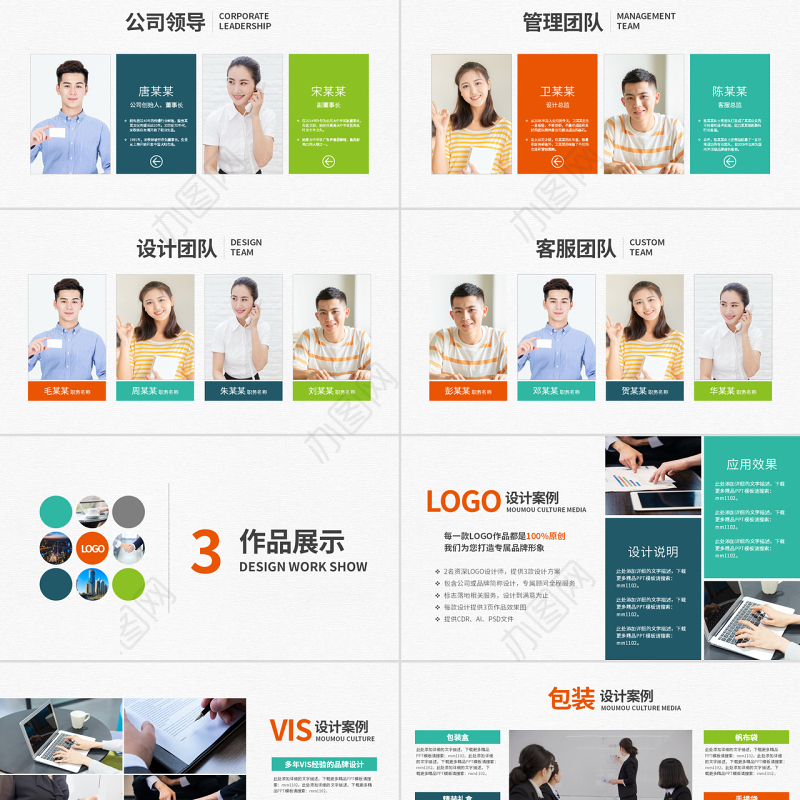 原创广告文化传媒公司简介ppt模板企业画册