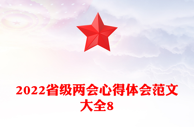 2022省级两会心得体会范文大全8