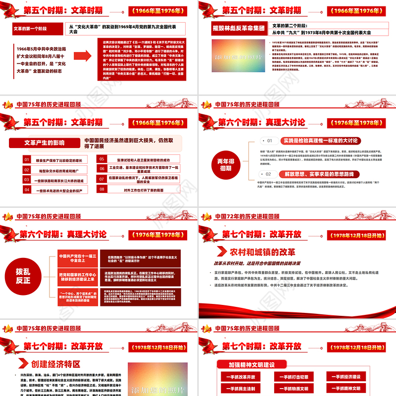 2024建国75周年喜迎国庆PPT精美简洁风礼赞新中国奋进新时代党课