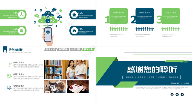 商务风信息化教学设计教师说课公开课PPT模板