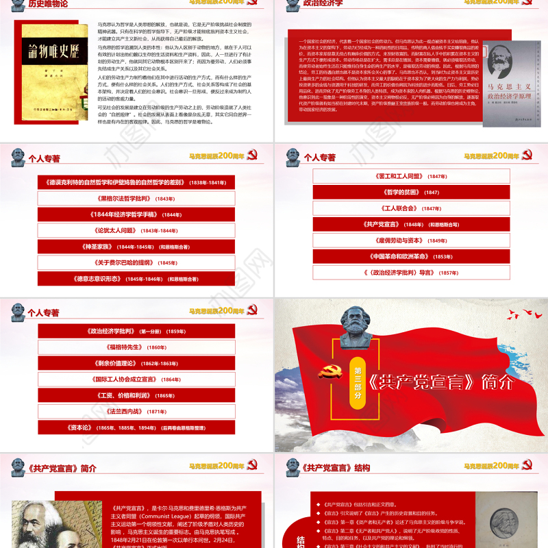 克思诞辰200周年重温共产党宣言PPT