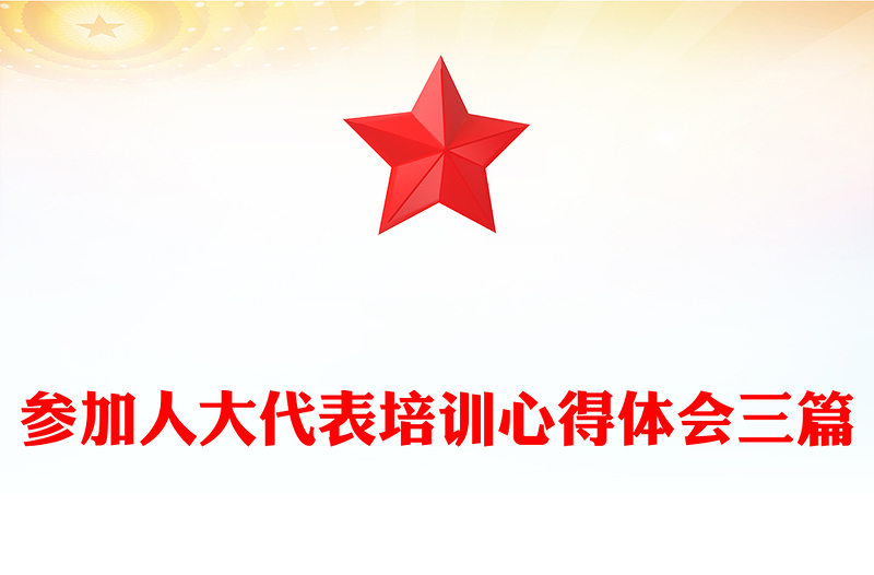 参加人大代表培训心得体会三篇