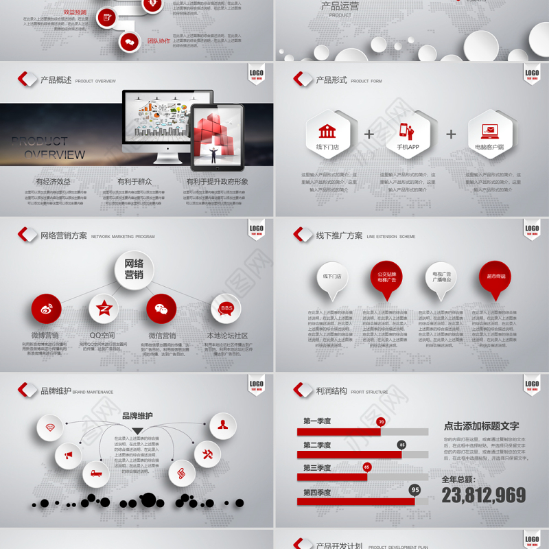 商业商务创业策划书计划书PPT模板