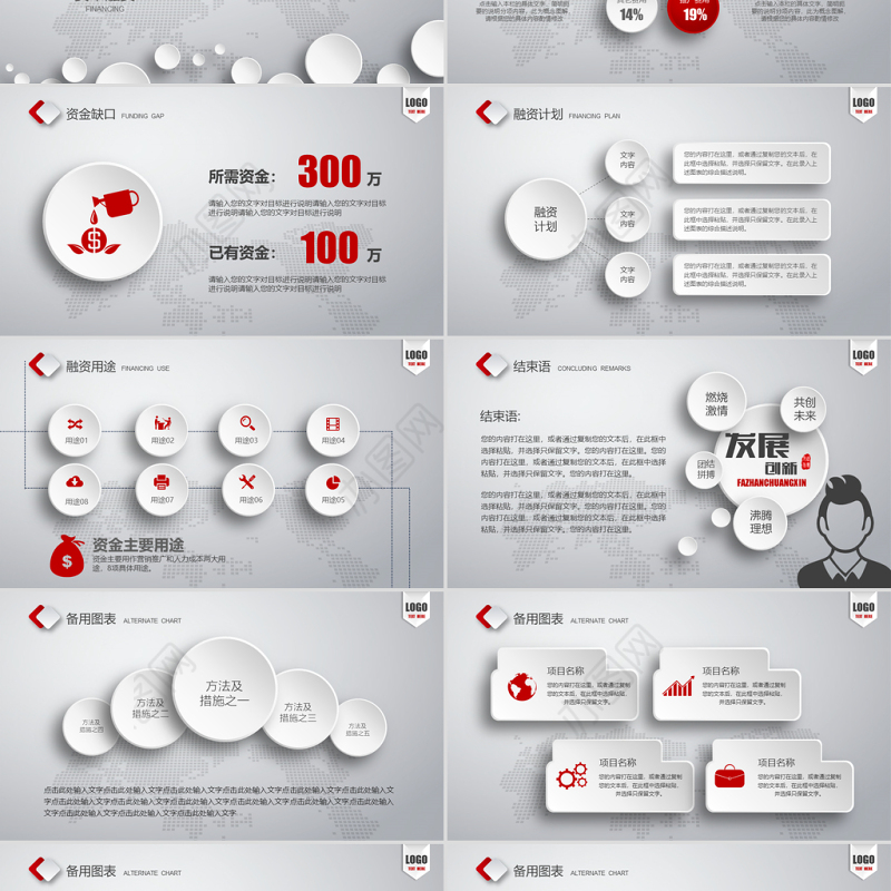 商业商务创业策划书计划书PPT模板
