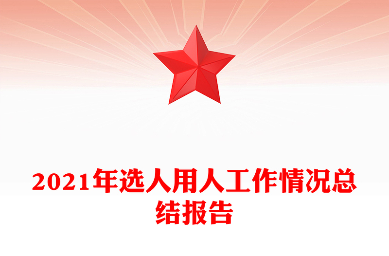 2021年选人用人工作情况总结报告