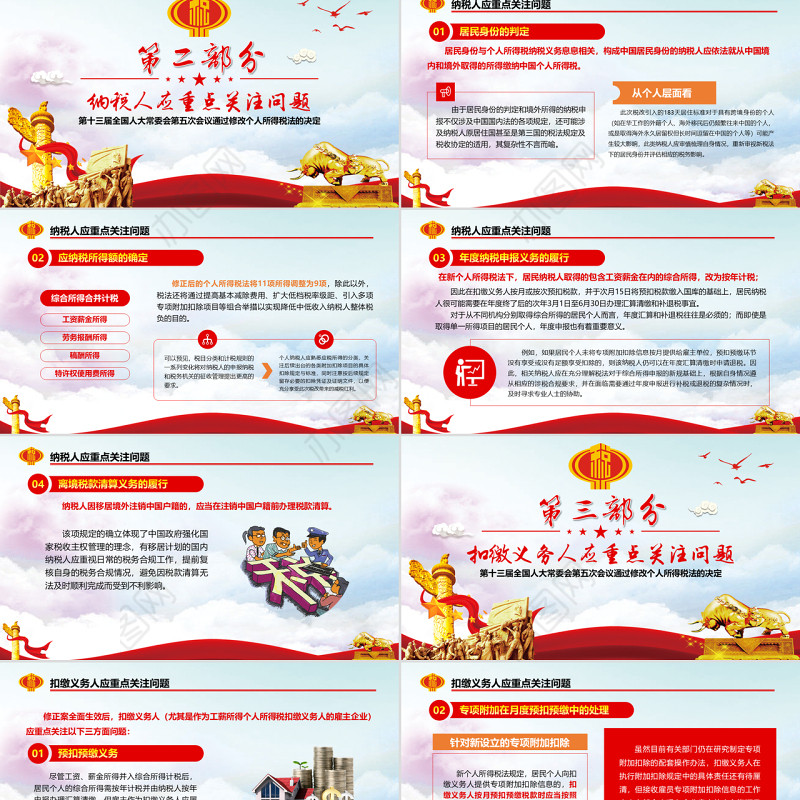 原创个人所得税改革新个税法税务政策解读PPT