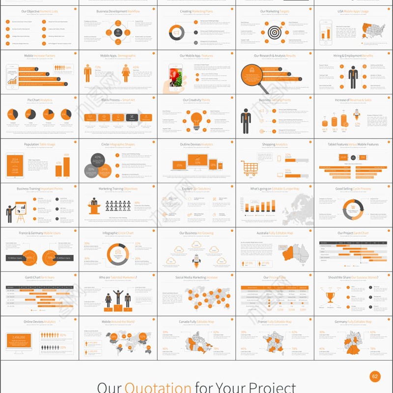 高端公司宣传计划总结关系列表数据图表合集