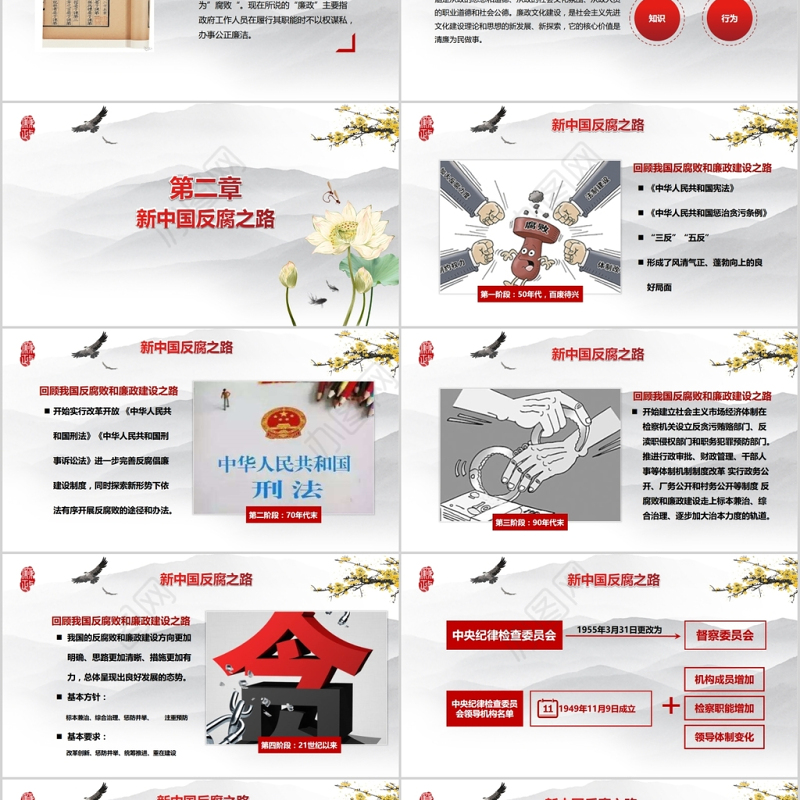 大气党员干部廉政反腐倡廉学习教育PPT
