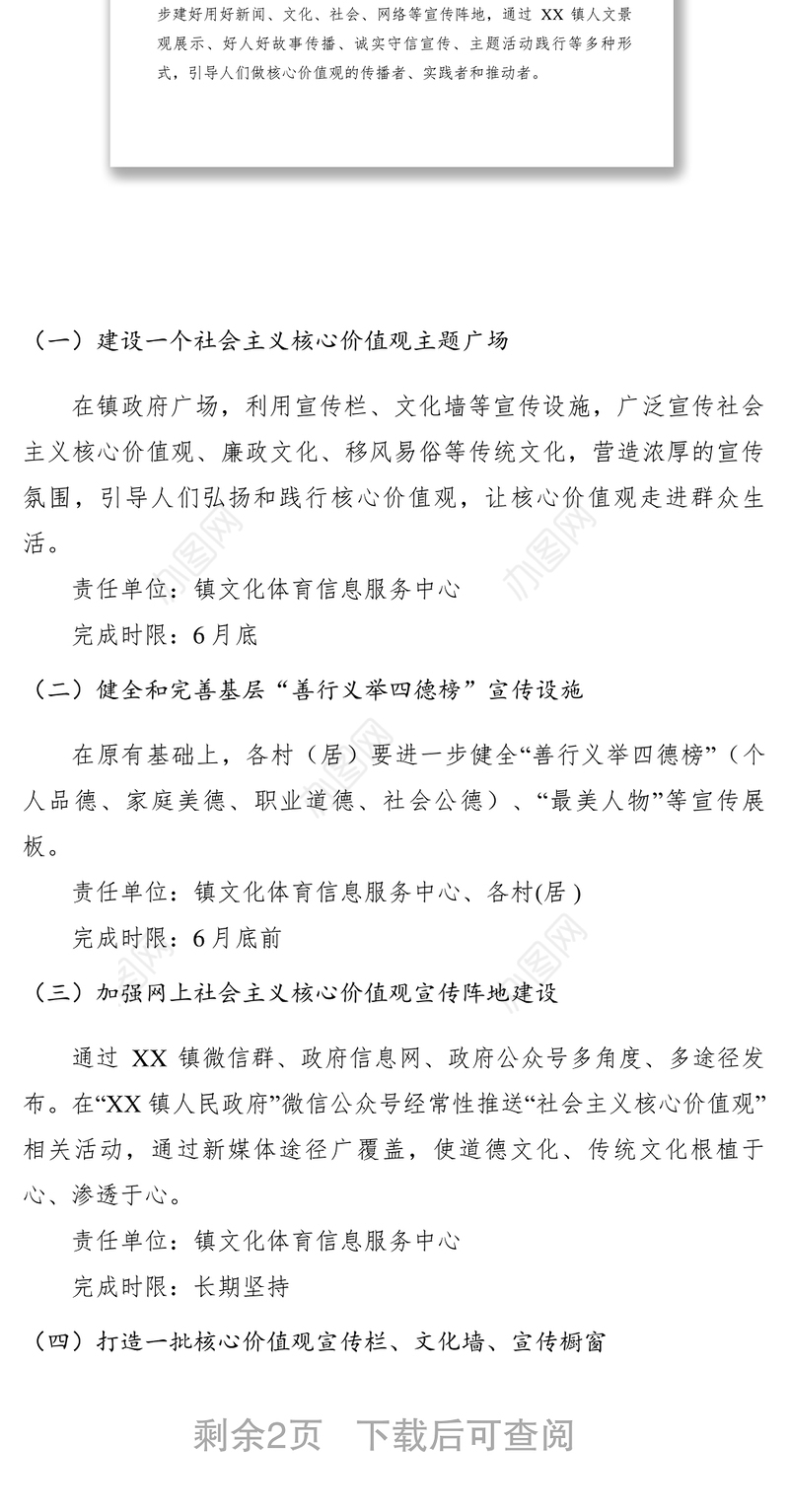 2021【工作方案】关于进一步加强城乡社会主义核心价值观宣传阵地建设和管理的实施方案
