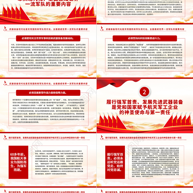 2022坚定不移履行好强军首责PPT简约党政风党员干部学习教育专题党课课件