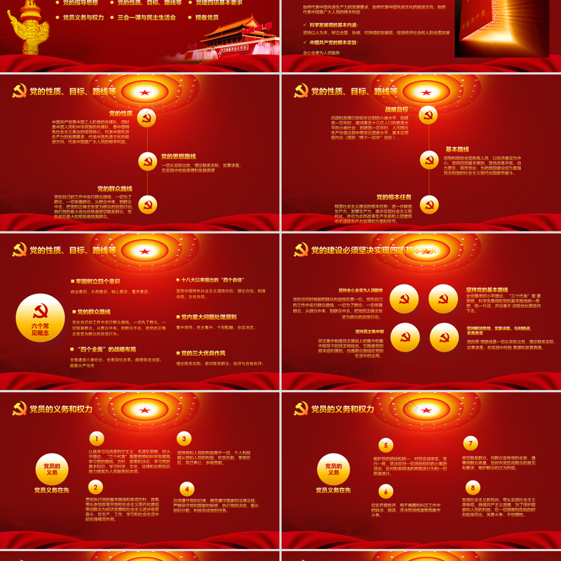 党员干部党建知识应知应会党课ppt模板